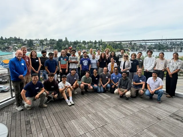 A partial group photo.