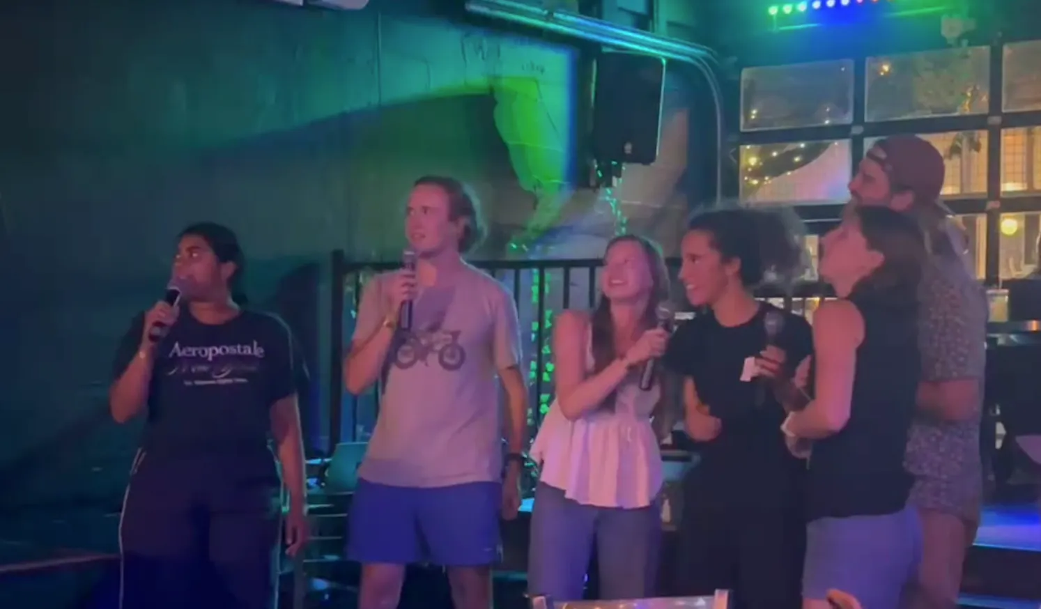 Karaoke night, Singing together (Photo credit: Steve Nerem)