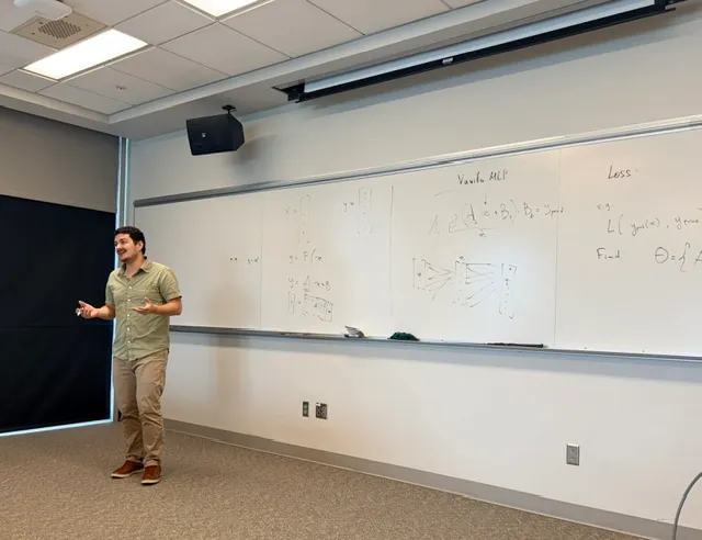 Prof. Manucharyan teaching machine learning 101.